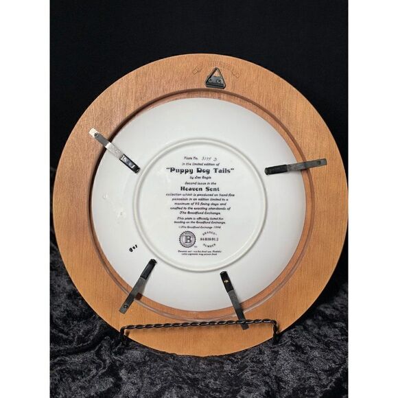 Puppy Dog Tails Plate By Lee Bogle, Heaven Scent Collection 1994 Bradford Exchan - Picture 2 of 3